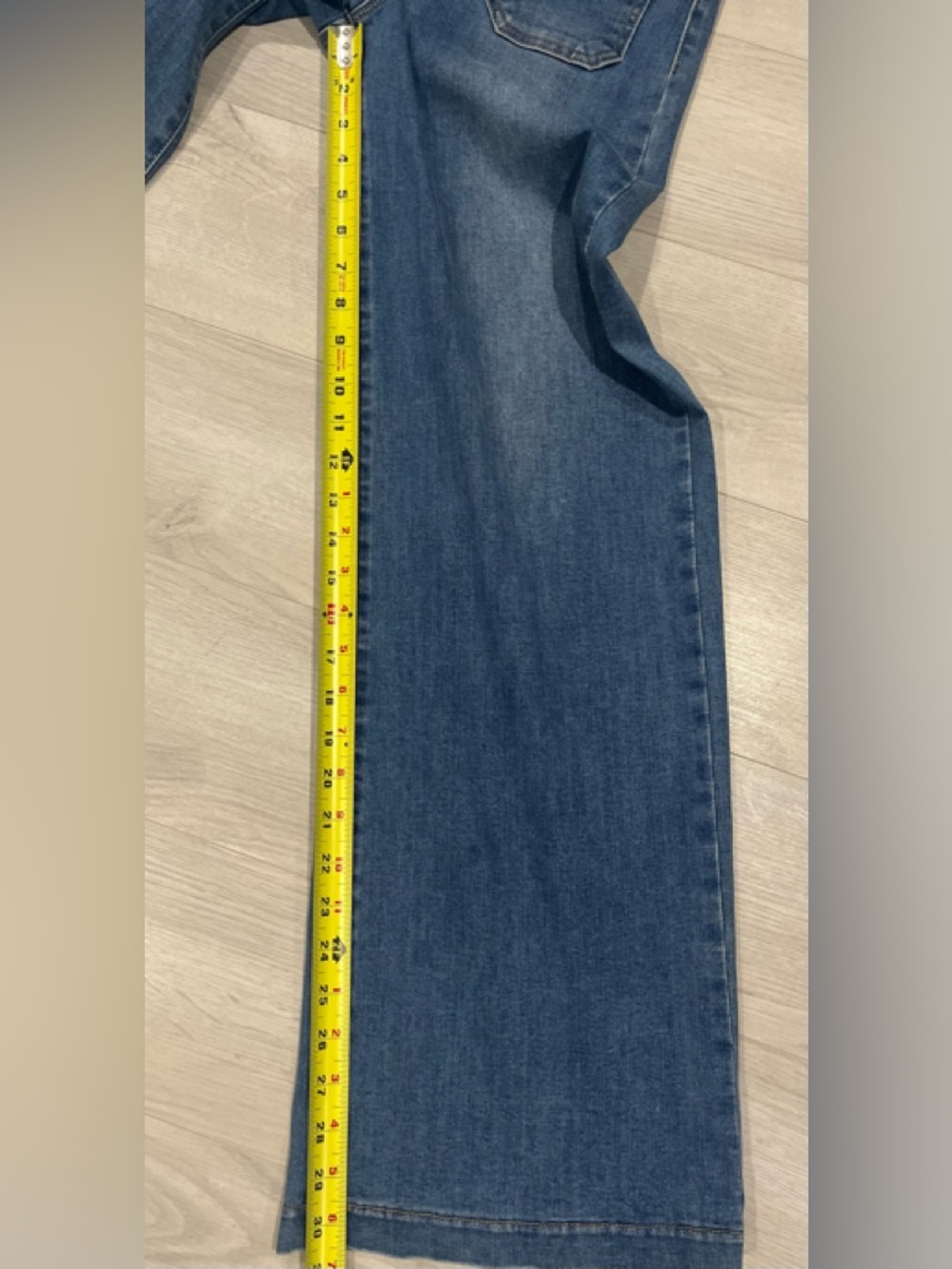 JBD  "JUST BLACK DENIM" Patch Pocket Wide Leg Jeans, Size 25 - Picture 8 of 9